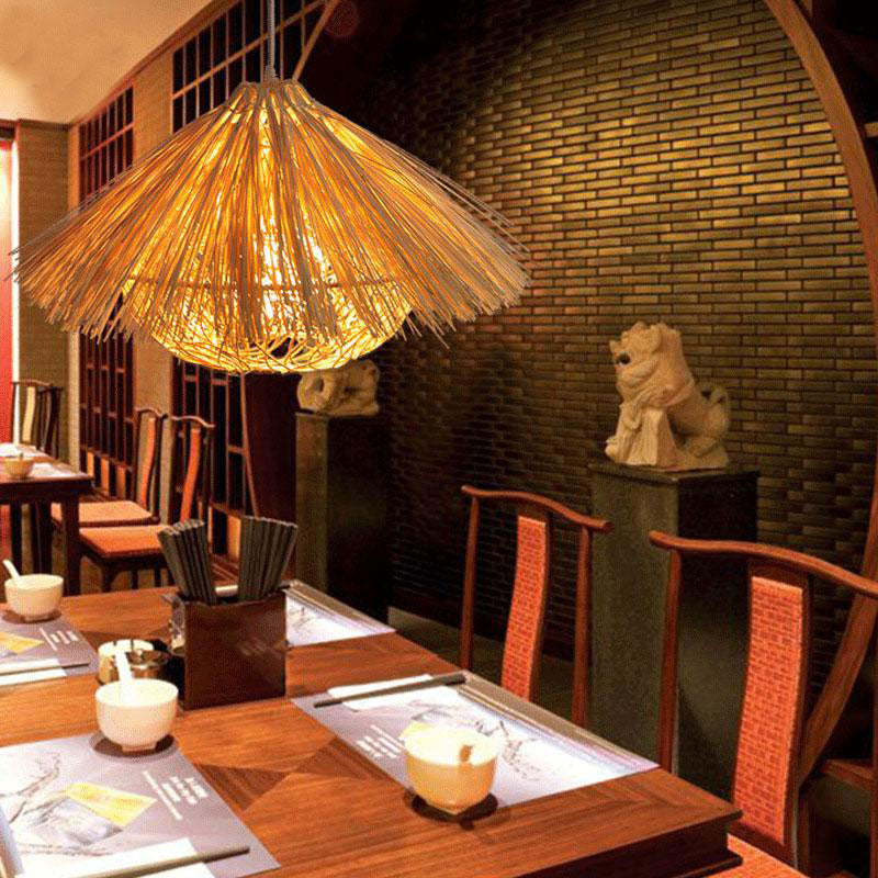 Wicker Rattan Nest Pendant Light By Artisan Living-4