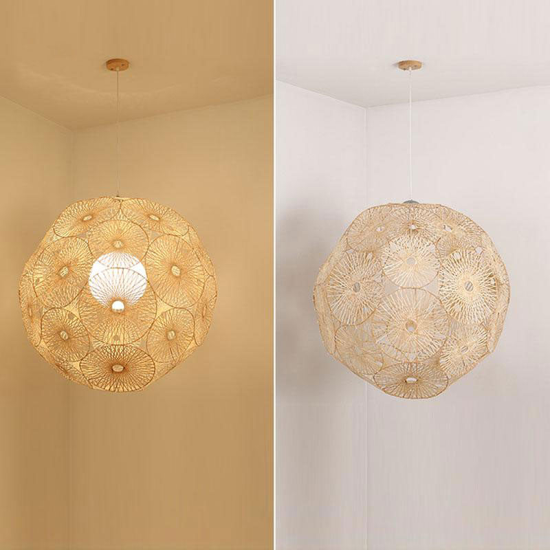 Bamboo Wicker Rattan Round Globe Ball By Artisan Living-4