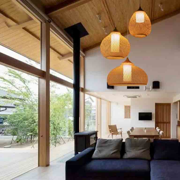 Bamboo Wicker Rattan Calabash Pendant Light By Artisan Living-7