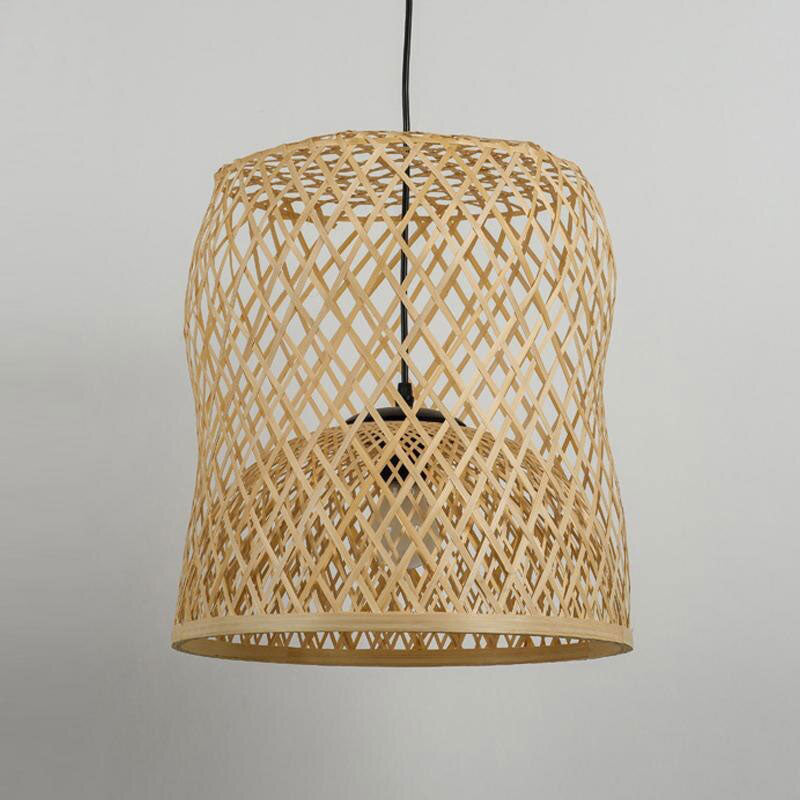 Bamboo Wicker Rattan Shade Pendant Light By Artisan Living-4