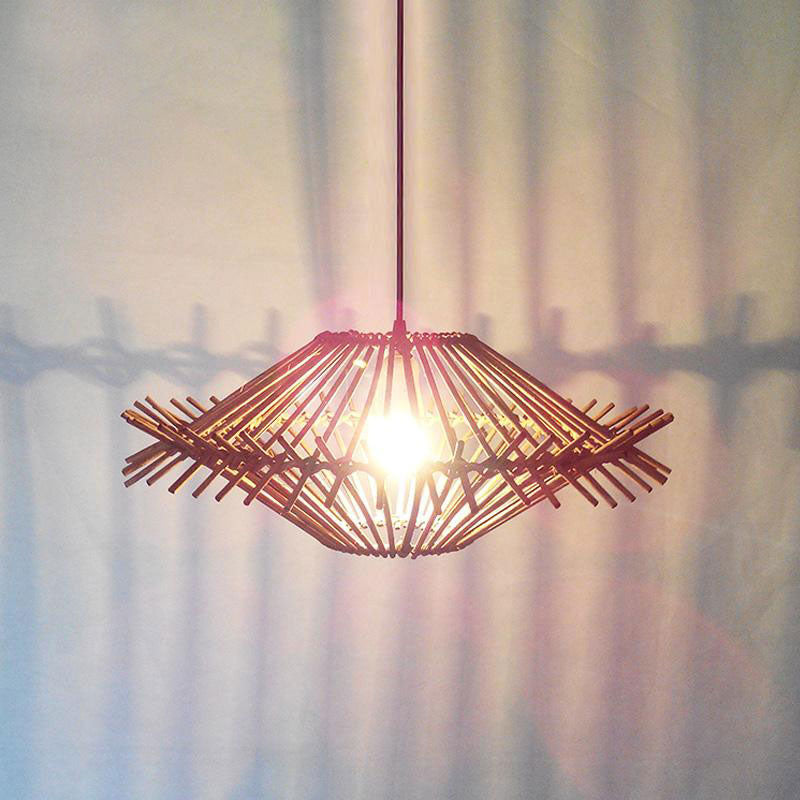 Wicker Rattan Hedgehog Lampshade Pendant Light By Artisan Living-5