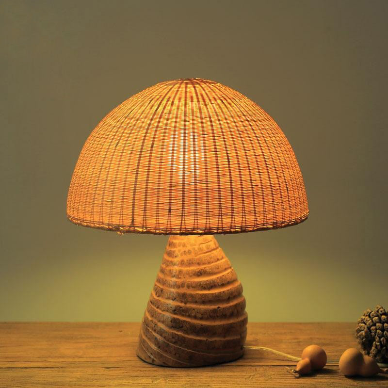Bamboo Wicker Rattan Shade Table Lamp By Artisan Living-7