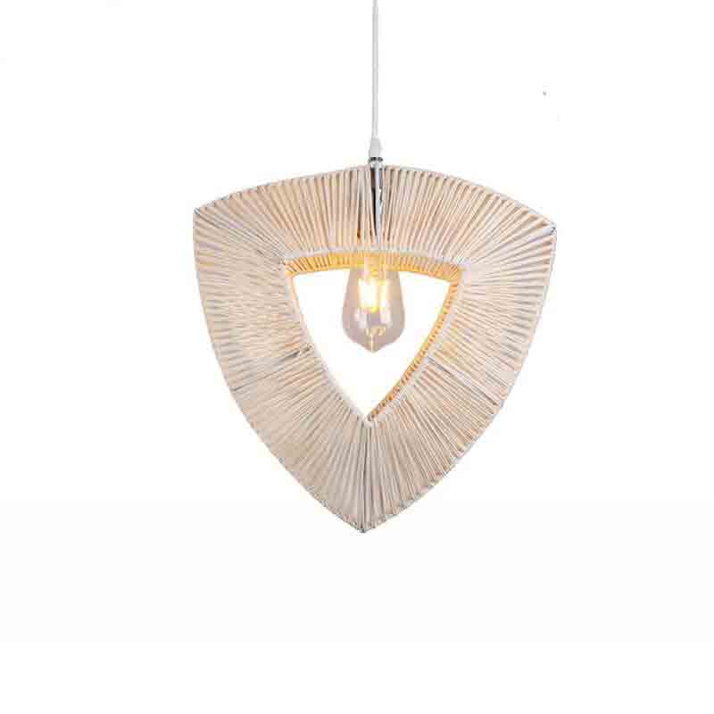 Wicker Rattan Heart Shade Pendant Light By Artisan Living-2