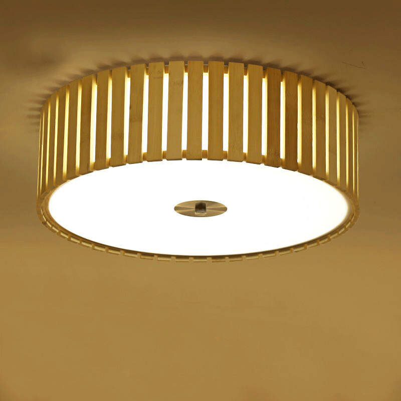 LED Bamboo Round Ceiling Light By Artisan Living-3