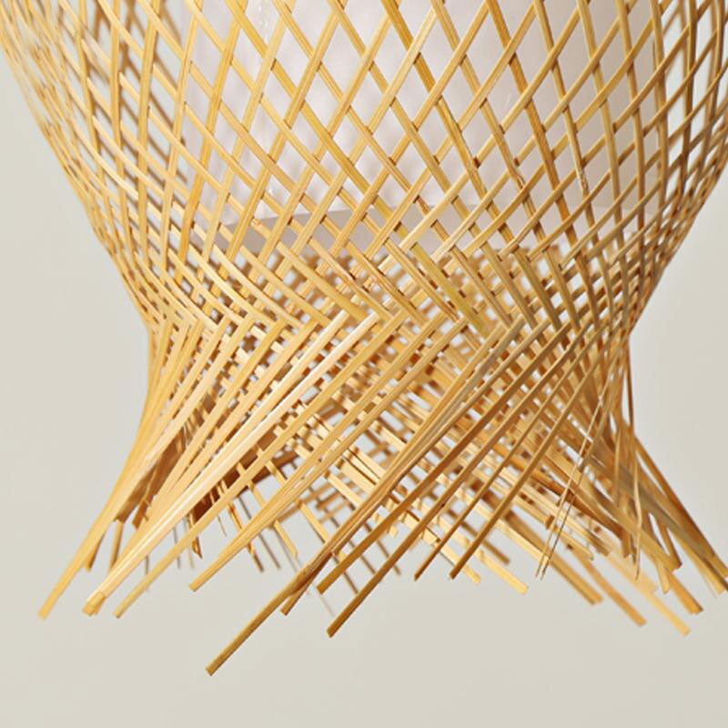 Bamboo Wicker Rattan Shade Pendant Light By Artisan Living-2