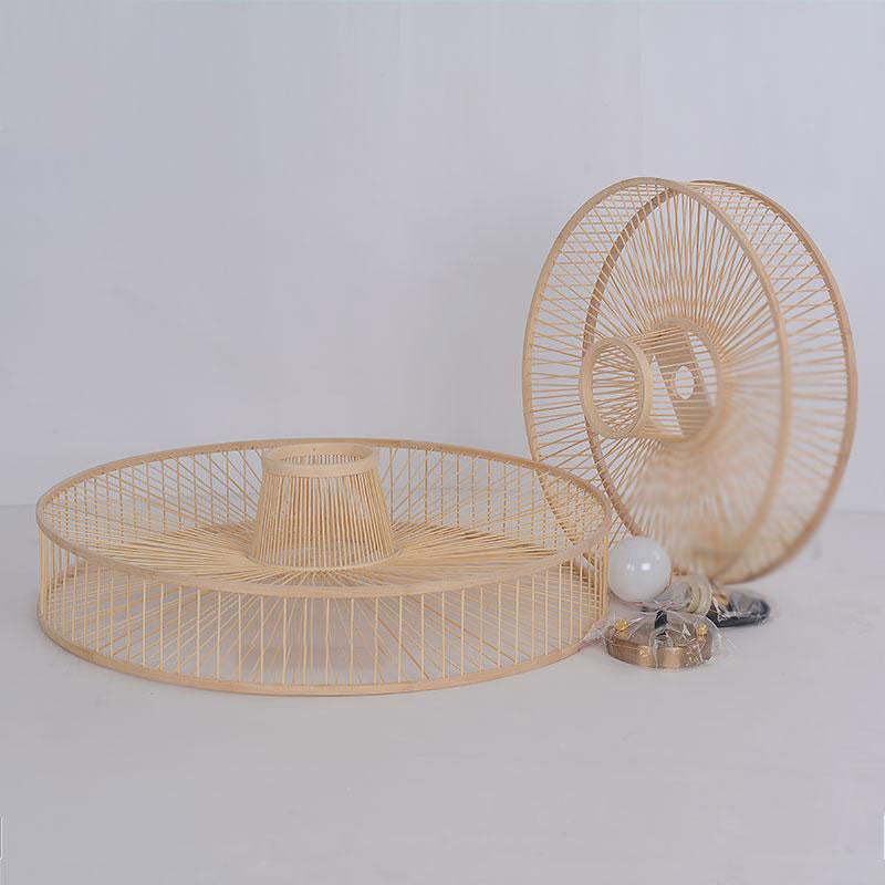 Bamboo Wicker Rattan Pendant Light By Artisan Living-AL12258-3