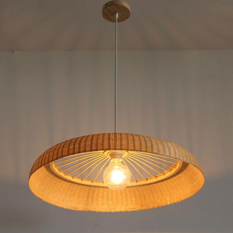Bamboo Wheel Shaped Pendant Lamp-4