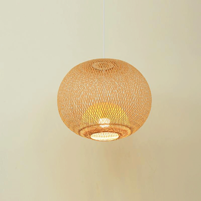 Bamboo Rattan Wicker Chandelier By Artisan Living-3
