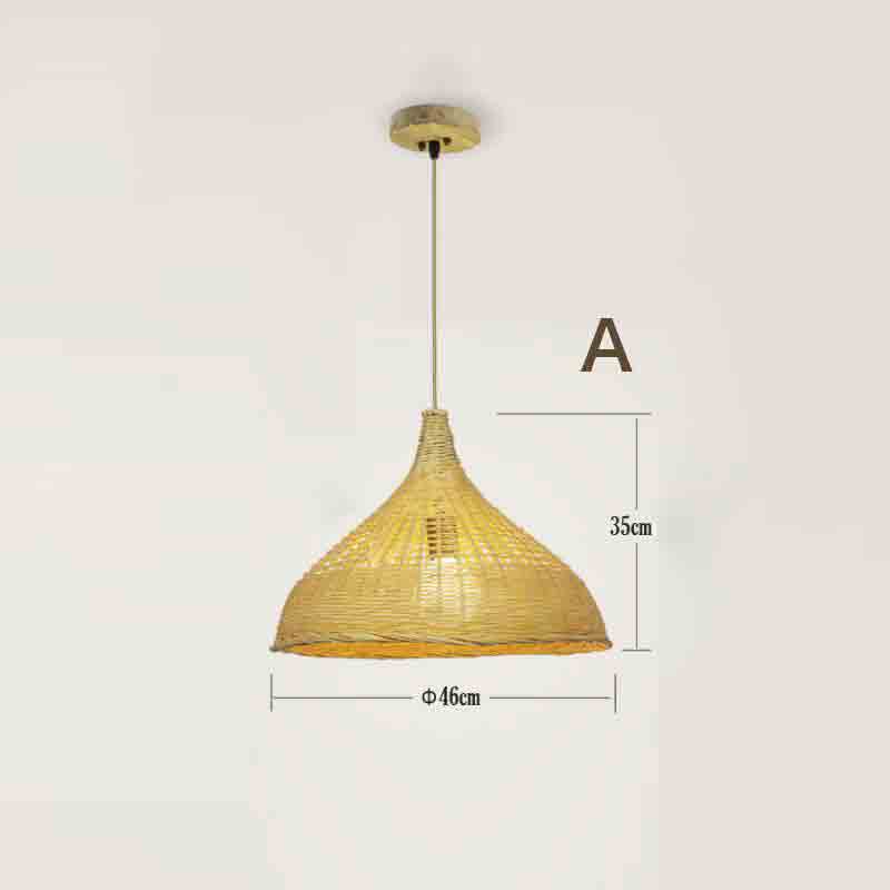 Original Design Bamboo Wicker Rattan Shade Pendant Light By Artisan Living-4