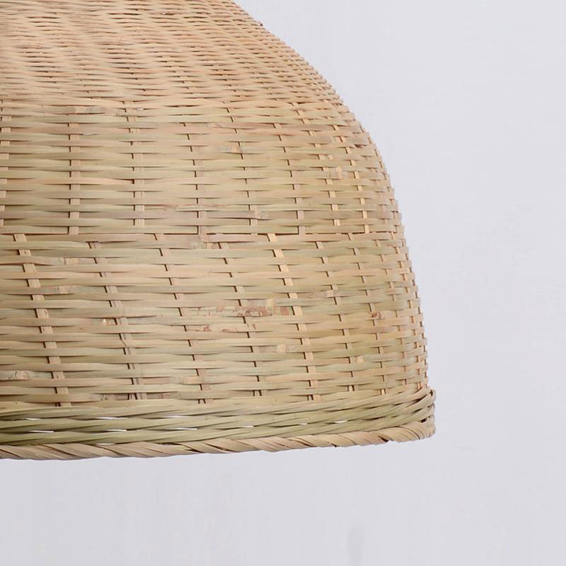 Bamboo Wicker Rattan Ripple Pendant Light By Artisan Living-3
