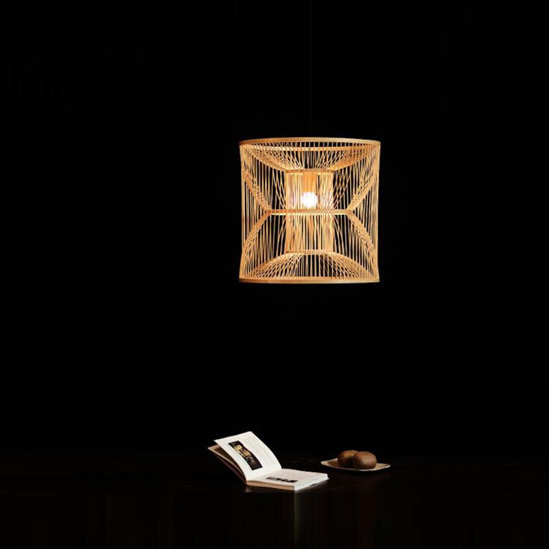 Bamboo Wicker Rattan Pendant Light By Artisan Living-12253-7