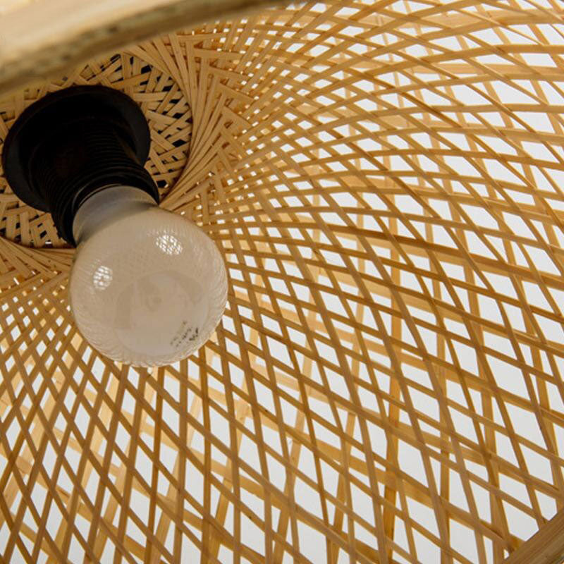 Bamboo Wicker Rattan Shade Pendant Light By Artisan Living-2