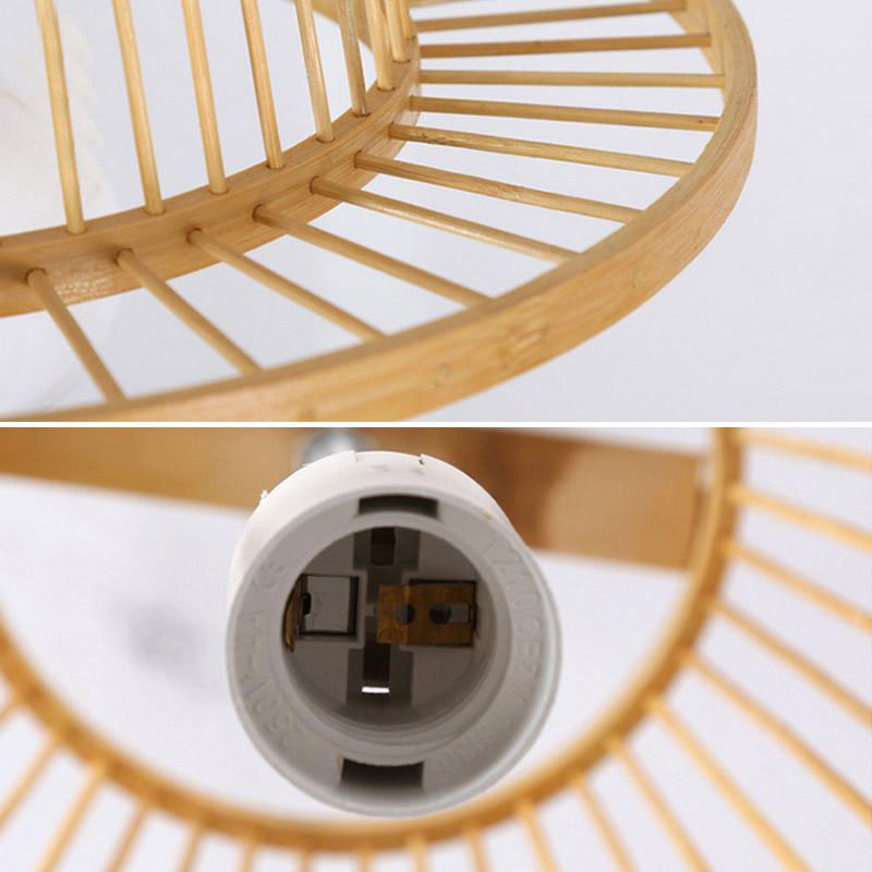 Bamboo Shade Hat Pendant Light By Artisan Living-3
