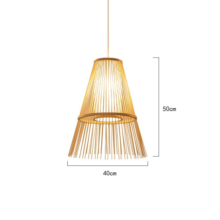 Bamboo Umbrella Pendant Light By Artisan Living-7