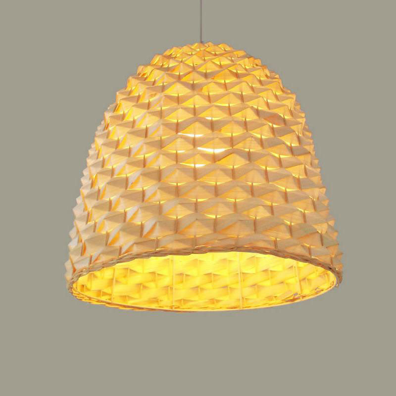 Bamboo Wicker Rattan Pineapple Pendant Light By Artisan Living-12104-6