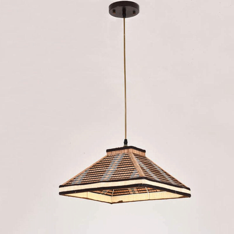 Bamboo Wicker Rattan Pendant Light By Artisan Living-12053-5