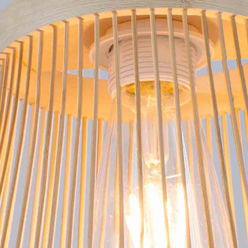 Bamboo Wicker Rattan Lantern Pendant Light By Artisan Living-12065-2