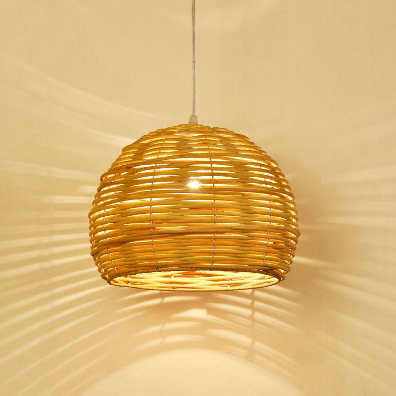Wicker Rattan Shade Pendant Light By Artisan Living-4