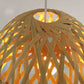Round Natural Coffee Bamboo Wicker Rattan Basket Pendant Light By Artisan Living-3