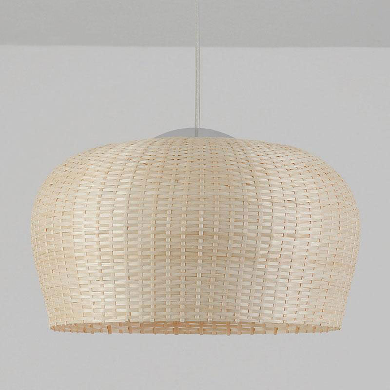 Bamboo Wicker Rattan Shade Pendant Light By Artisan Living-2