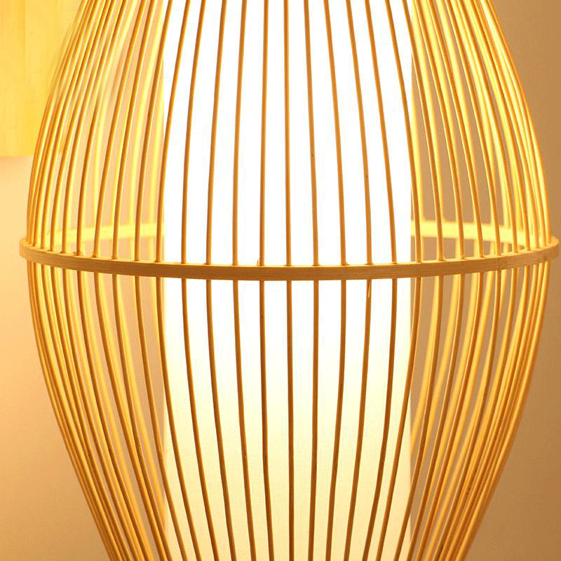 Bamboo Wicker Rattan Lantern Shade Wall Lamp By Artisan Living-4