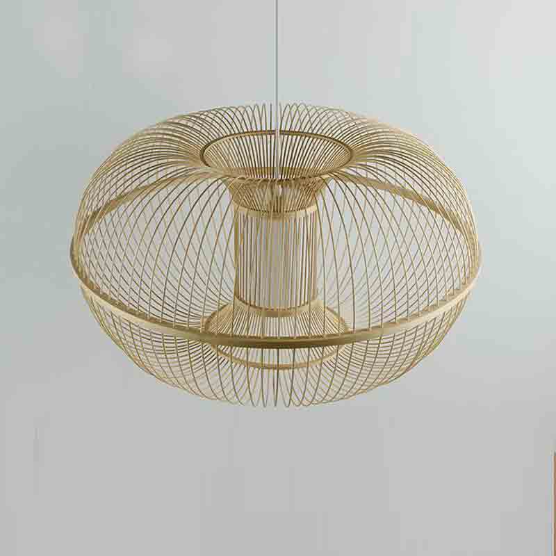 Bamboo Wicker Rattan Lampshade Pendant Light By Artisan Living-4