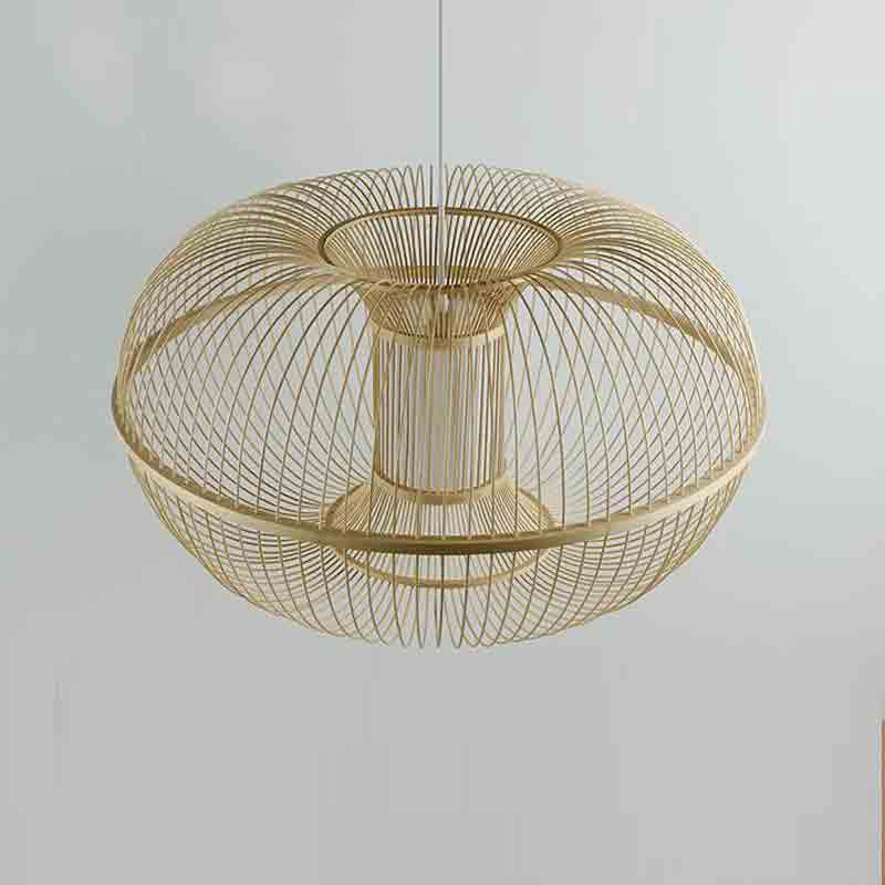 Bamboo Wicker Rattan Lampshade Pendant Light By Artisan Living-4