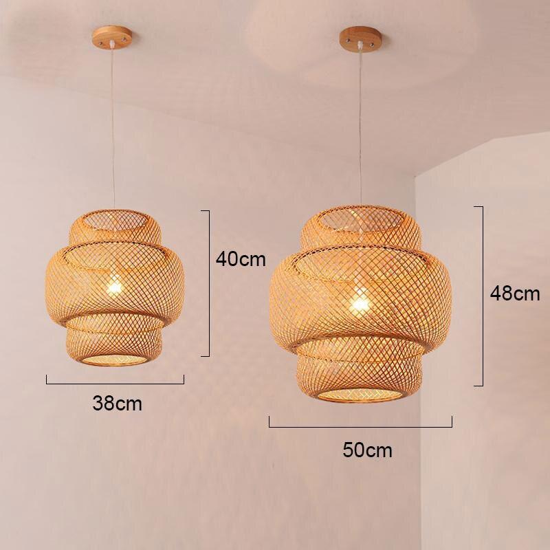 Bamboo Wicker Rattan Shade Pendant Light By Artisan Living-12288-2