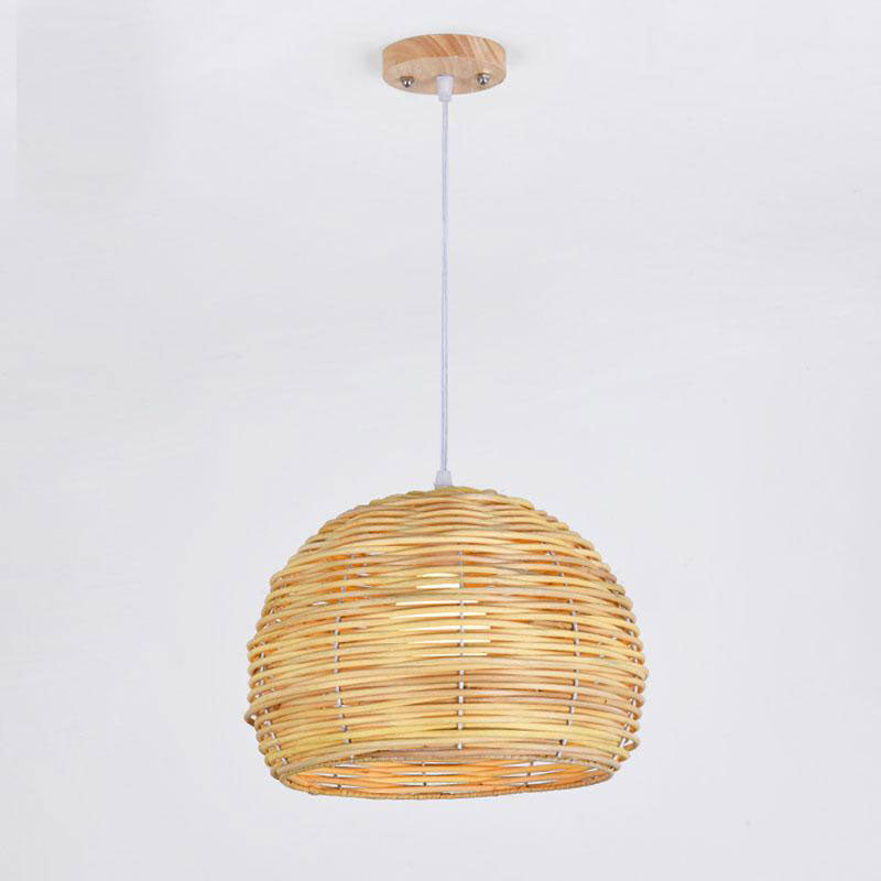 Wicker Rattan Shade Pendant Light By Artisan Living-2