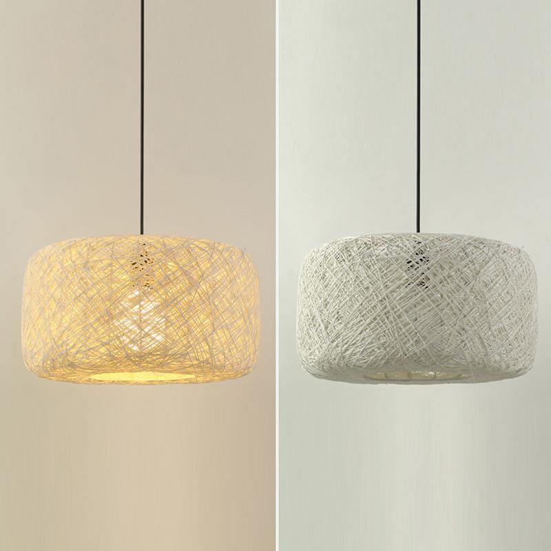 Round Wicker Rattan Shade Nest Pendant Light By Artisan Living-2