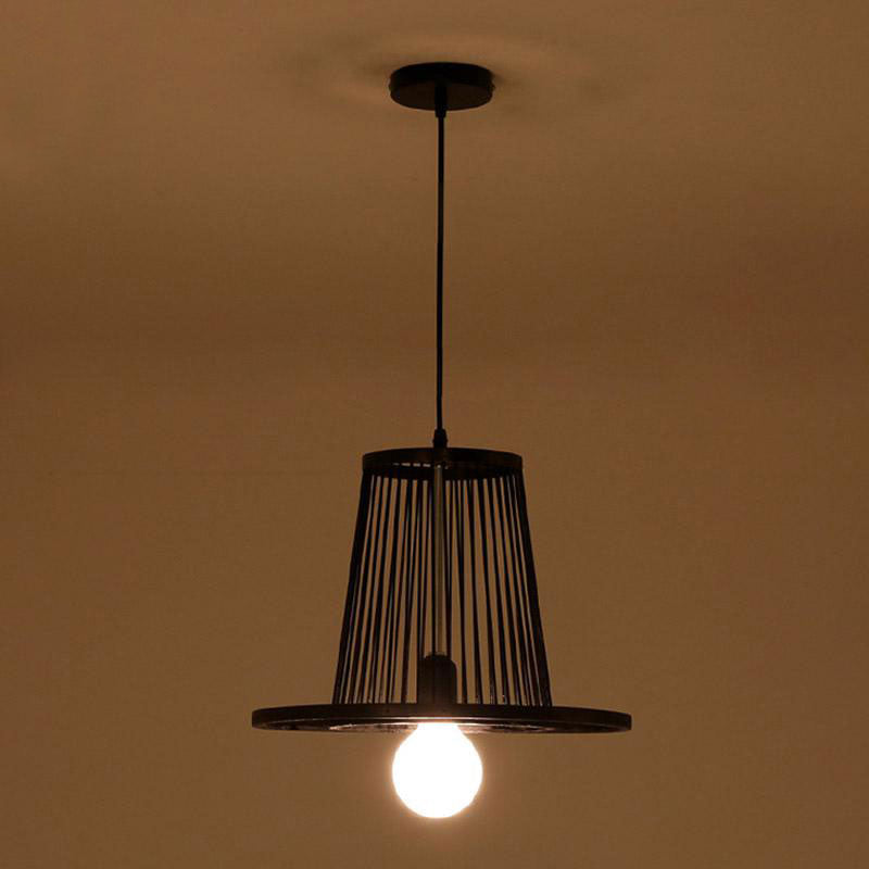 Bamboo Shade Hat Pendant Light By Artisan Living-6