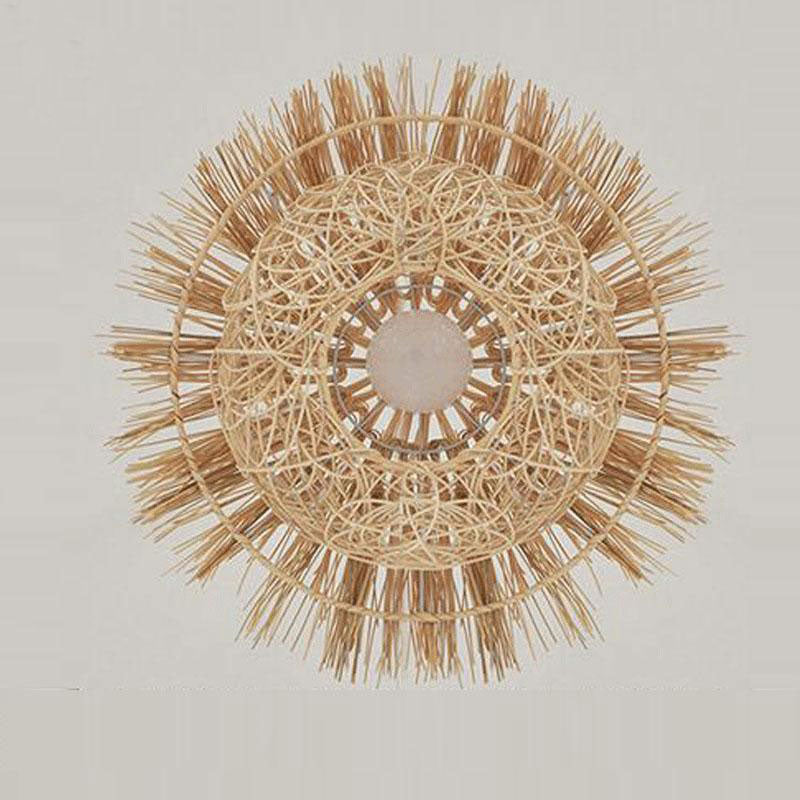 Wicker Rattan Nest Pendant Light By Artisan Living-2