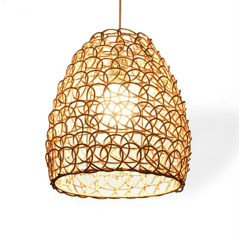 Wicker Rattan Shade Pendant Light By Artisan Living-12187-5