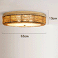 Wood Wicker Rattan Round Ceiling Light by Artisan Living-5