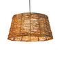 Wicker Rattan Glass Bucket Shade Pendant Light By Artisan Living-2