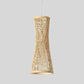 Bamboo Wicker Rattan Bugle Shade Pendant Light By Artisan Living-2