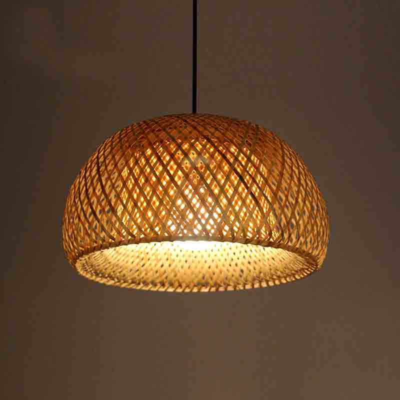 Bamboo Wicker Rattan Shade Pendant Light By Artisan Living-SC-17008-2