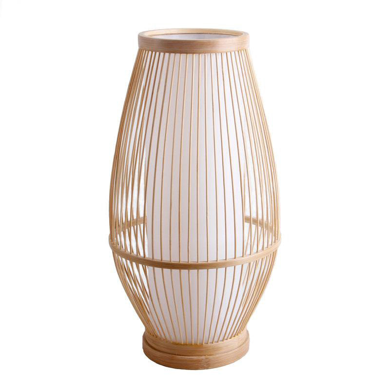 Bamboo Wicker Rattan Tambour Table Lamp By Artisan Living-4