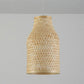 Round Bamboo Wicker Rattan Shade Pendant Light By Artisan Living-4