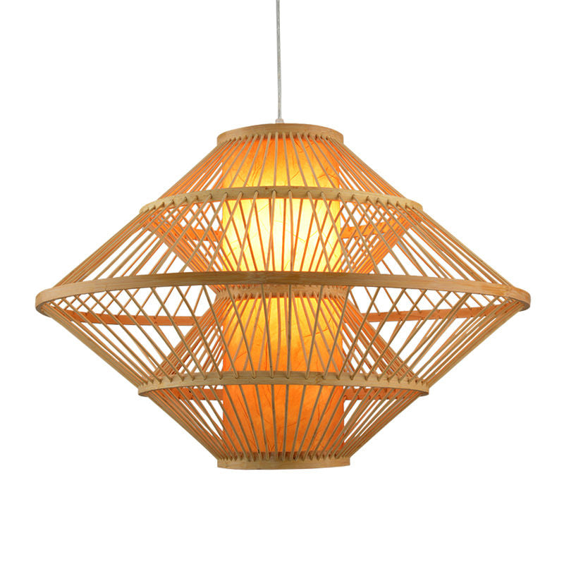 Big Bamboo Wicker Rattan Pendant Light By Artisan Living-5