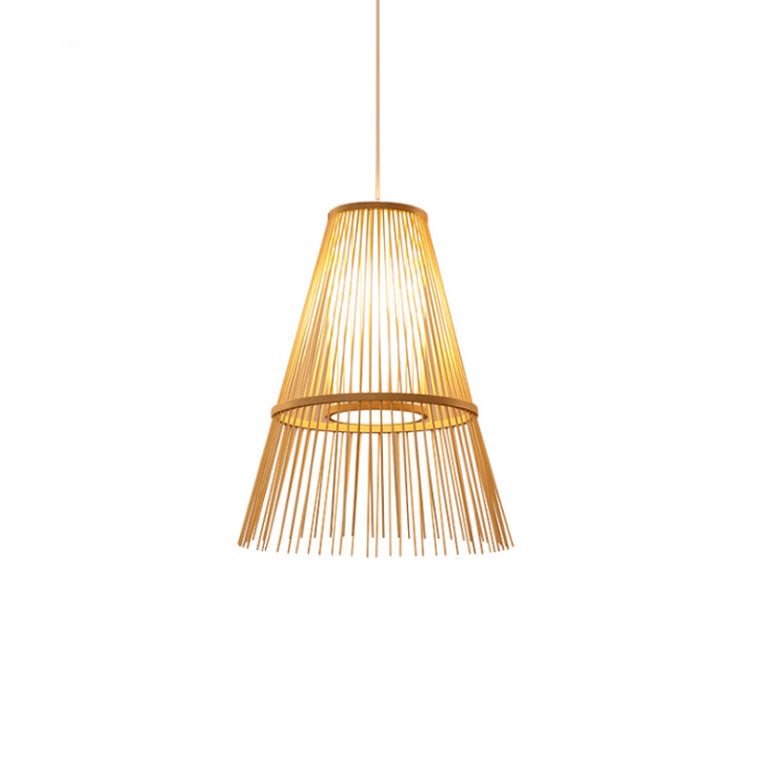 Bamboo Umbrella Pendant Light By Artisan Living-2