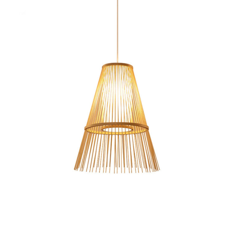 Bamboo Umbrella Pendant Light By Artisan Living-2
