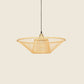 Round Bamboo Wicker Rattan Rod Pendant Light By Artisan Living-4