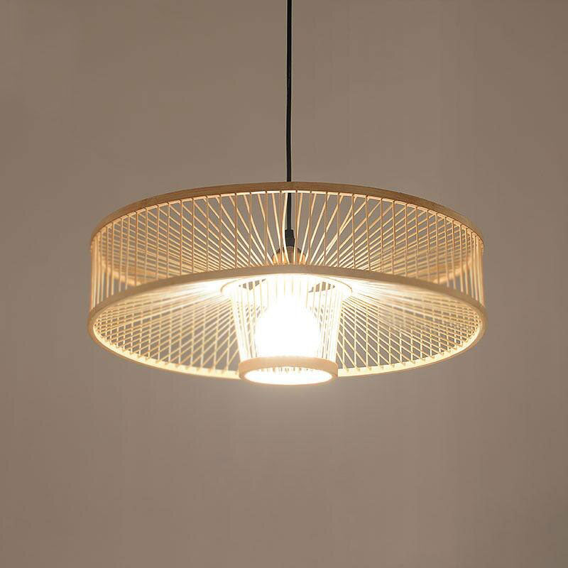 Bamboo Wicker Rattan Pendant Light By Artisan Living-AL12261-6