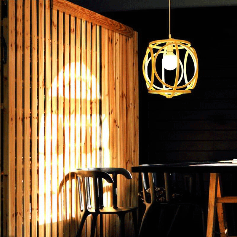 Bamboo Globe Shade Pendant Light By Artisan Living-2