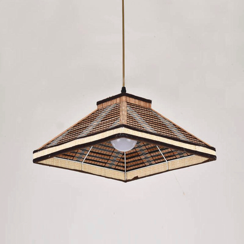 Bamboo Wicker Rattan Pendant Light By Artisan Living-12050-2
