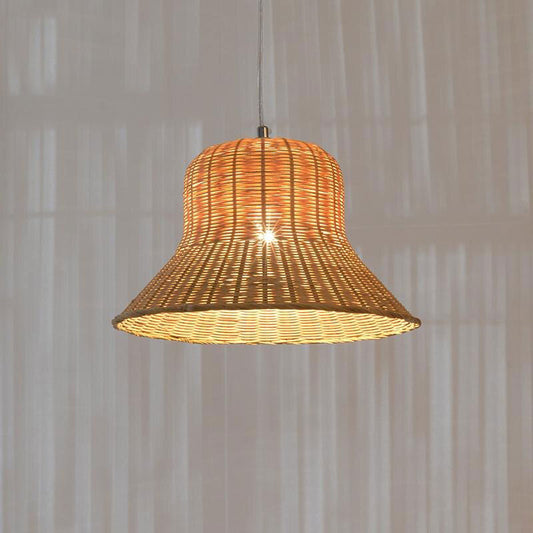 Bamboo Wicker Rattan Shade Pendant Light By Artisan Living-12282 | ModishStore | Pendant Lamps