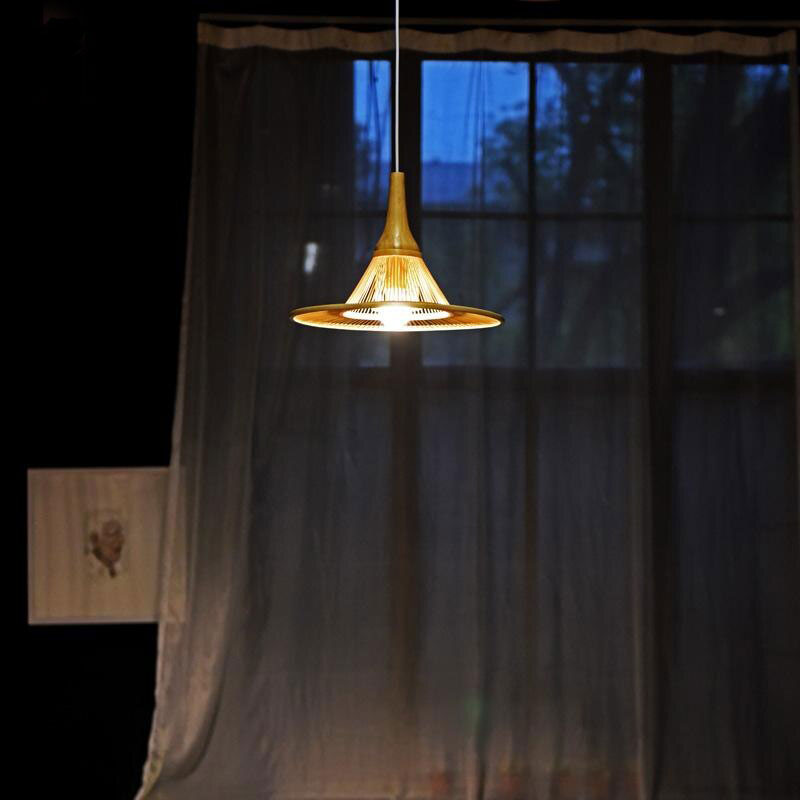 Bamboo Wicker Rattan Hat Shade Pendant Lighting By Artisan Living | ModishStore | Pendant Lamps