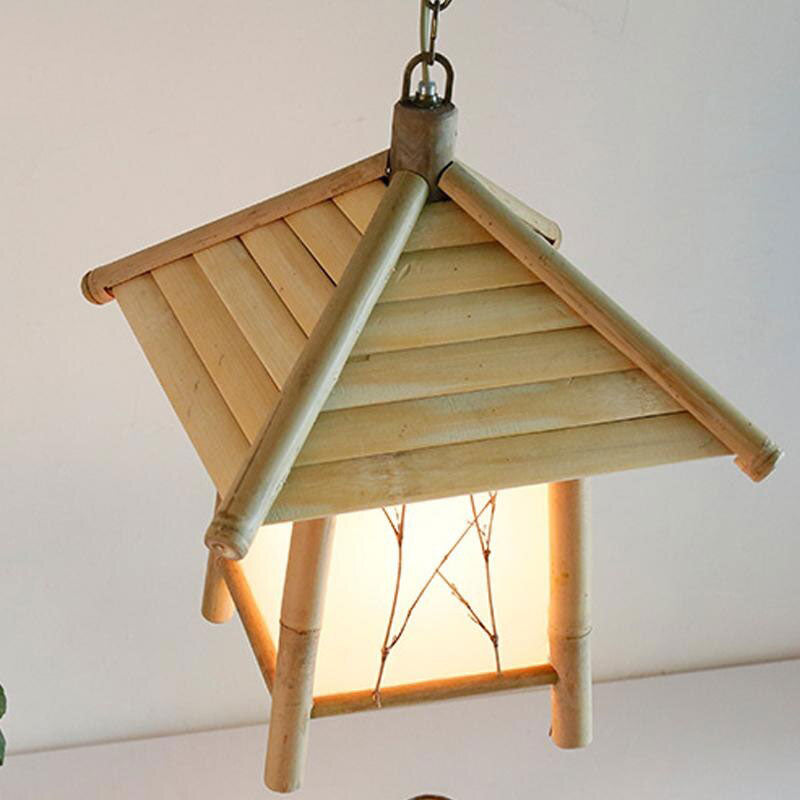 Bamboo House Shade Pendant Light By Artisan Living-4