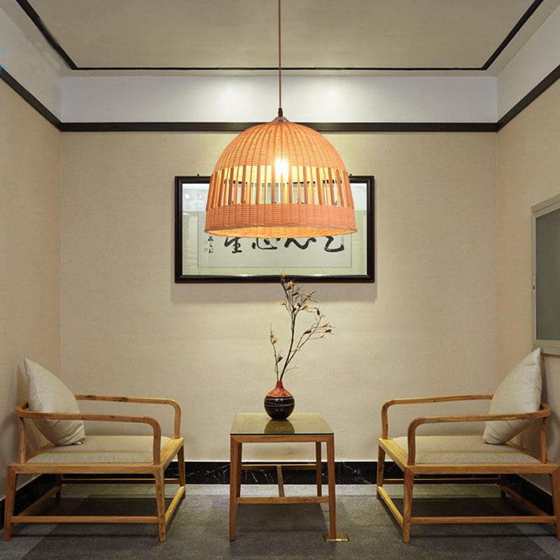 Bamboo Wicker Rattan Variety Shade Pendant Light By Artisan Living-2